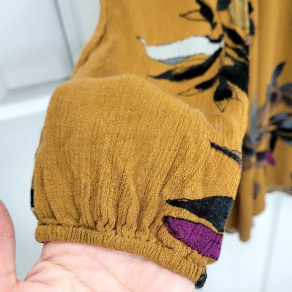 *SOLD* FREE PEOPLE Boho Mini Smock Dress Size M - Picture 8 of 12